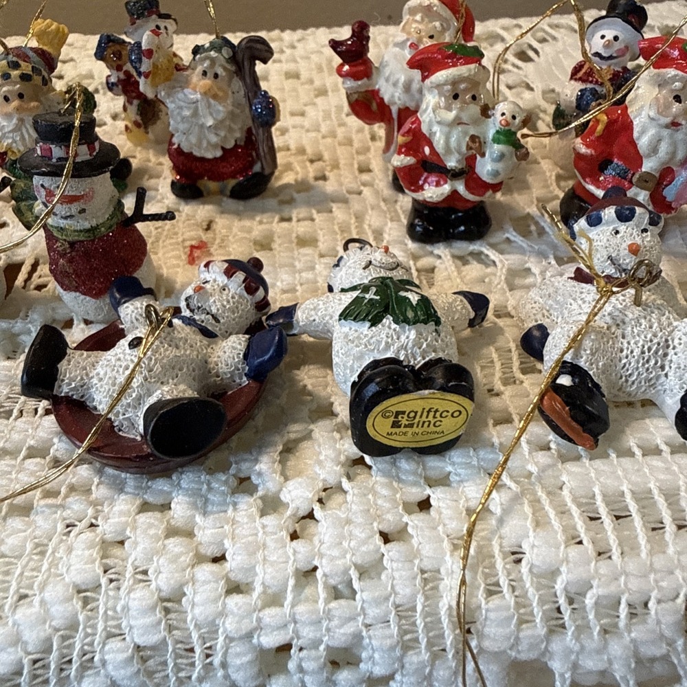 Lot 14-Miniature Mini Christmas Tree Ornaments - Picture 4 of 6